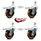 Service Caster 4 Inch High Temp Phenolic Swivel 12mm Stem Caster Set with Total Lock Brake SCC-TSTTL20S414-PHSHT-M1215-4 - alternate 3